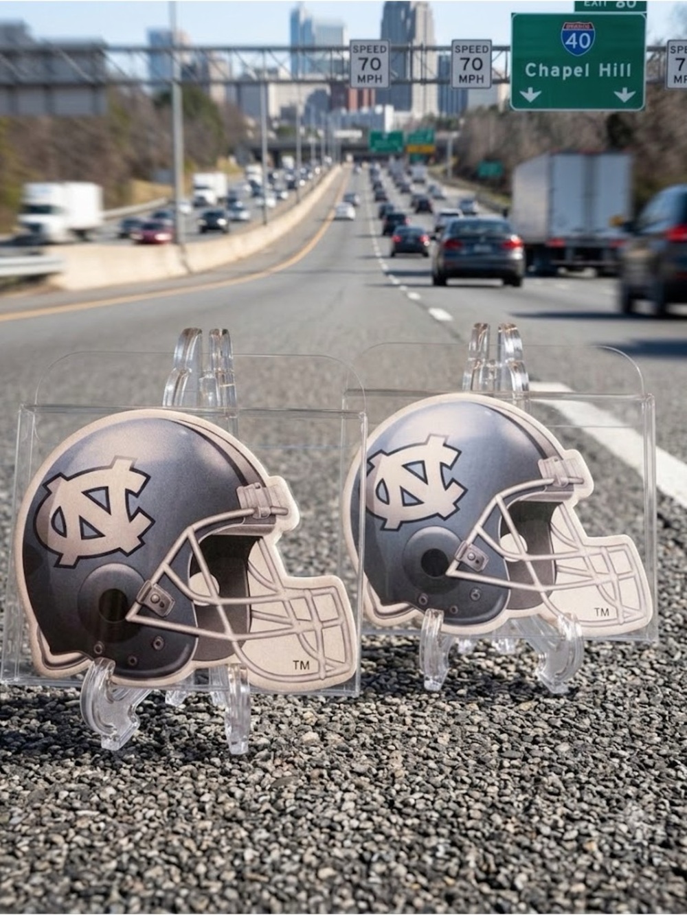 Rare/HTF 🏈 New University of North Carolina Coasters Football Helmets Qty 4